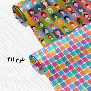 کاغذ کادو گلاسه 50 برگ _ طرح 211
