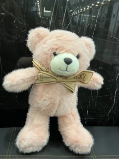 خرس پاپیونی 40 سانت صورتی کد 84_565