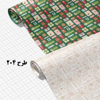 کاغذ کادو گلاسه 50 برگ _ طرح 204