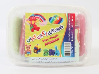 خمیر 12 رنگ مستطیلی - رنگین کمان