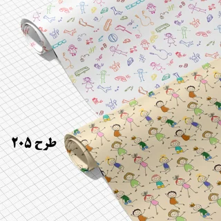 کاغذ کادو گلاسه 50 برگ _ طرح 205